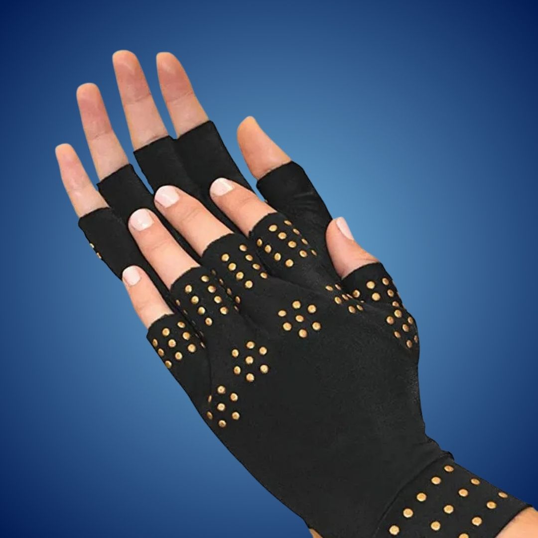 Avtoit | Fingerless Gloves for Arthritis & Pain Relief - Magnetic Compression for Improved Circulation and Reduced Swelling