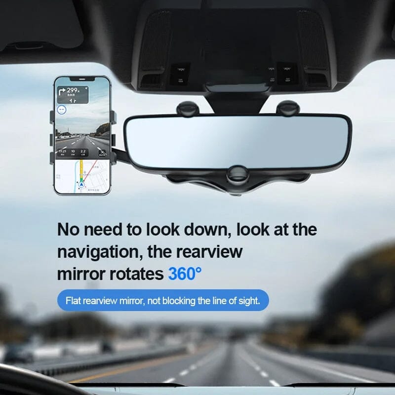 Avtoit | Multifunctional 360 Rotatable Car Rearview Mirror Phone Holder