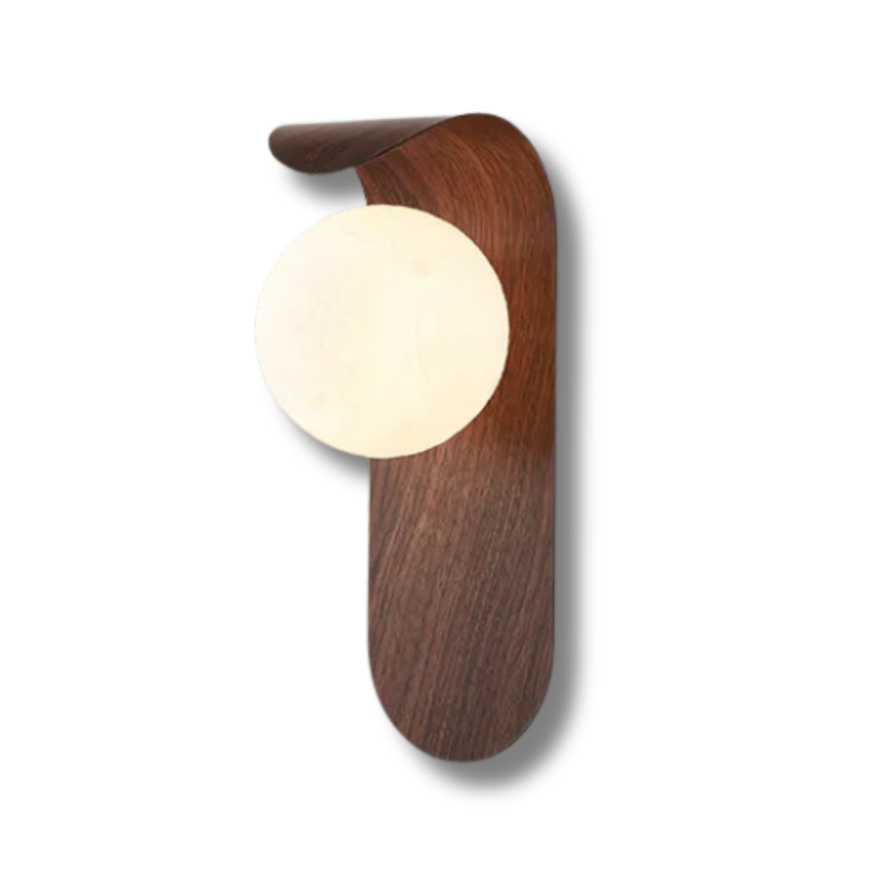 Avtoit | LuxeWood – Chic Walnut Wall Lamp for Unique Ambiances