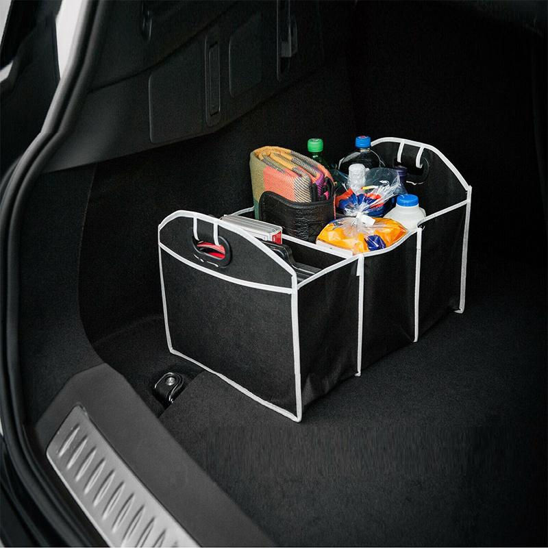 Foldable Car Trunk Storage Box with 3 Compartments