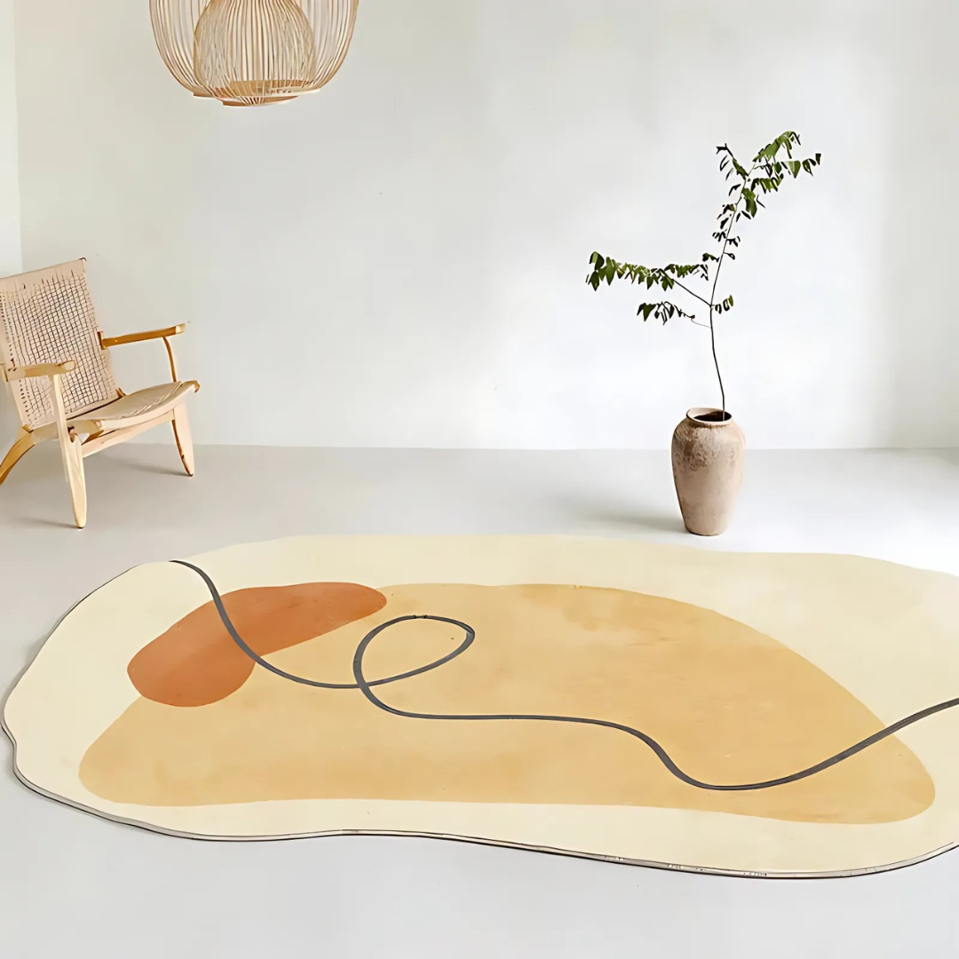Avtoit | Soft Washable Rug – Modern Living Room Carpet with Irregular Design