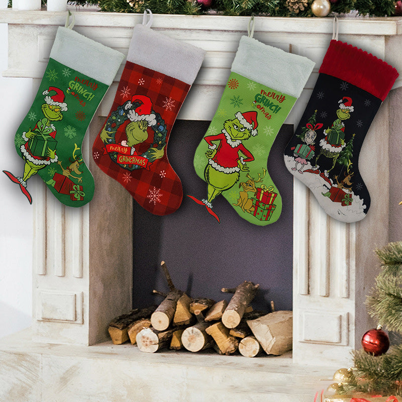 Avtoit | Green Christmas Stockings Christmas Decorations