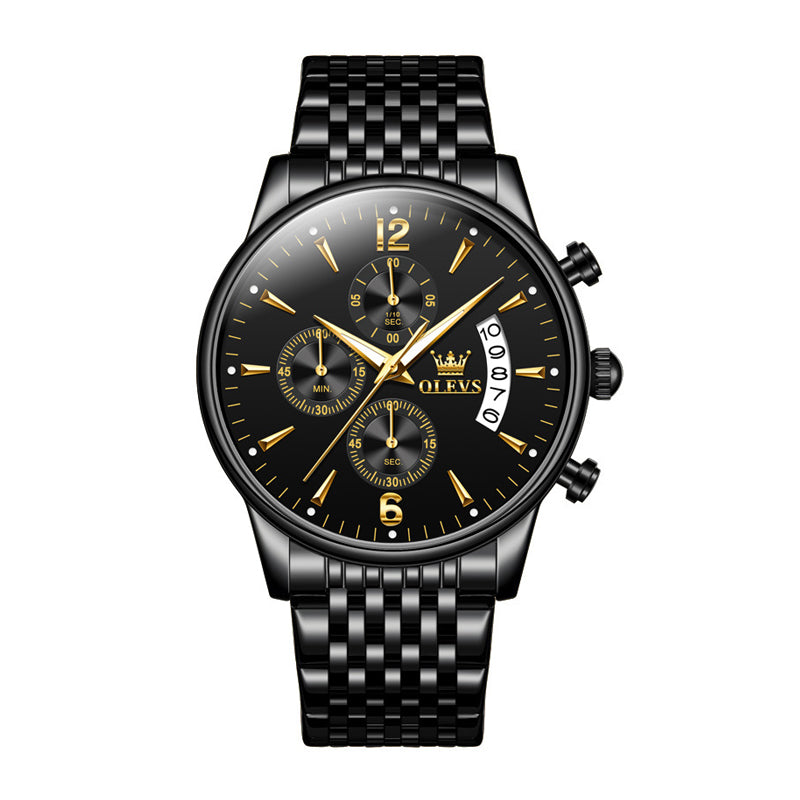 Avtoit | Luxury Gold Three-Eye Chronograph Dial Automatic Mechanical Watch