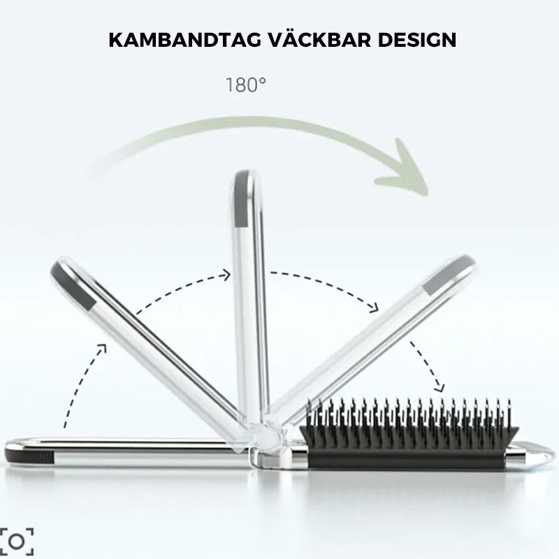 Avtoit | MirrorFlex Travel Mirror Hair Brush | Foldable & Compact | Practical Styling on the Go