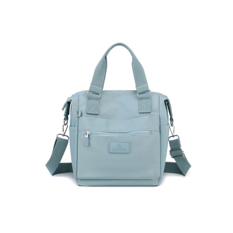 Waterproof Nylon Crossbody Bag with 7 Pockets and Adjustable Shoulder Strap