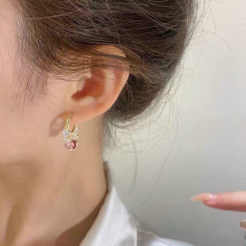 Avtoit | Gold Glitter Colorful Zircon Earrings
