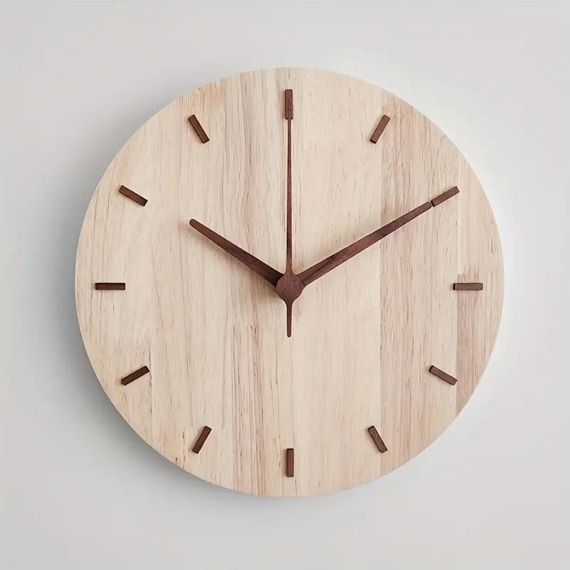 Avtoit | Stylish Walnut Wood Wall Clock – Minimalist Modern Design