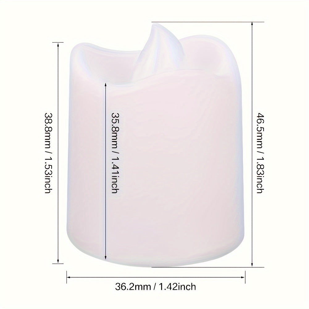 Avtoit | 24/50/100 Pack flameless LED candles – battery-operated flickering tealights, smokeless and romantic for weddings and engagements