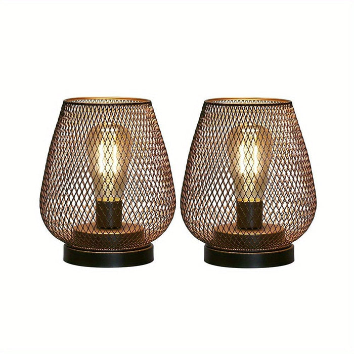 Avtoit | AuroraMesh Table Lamp Set – Industrial Style with Warm Ambient Lighting