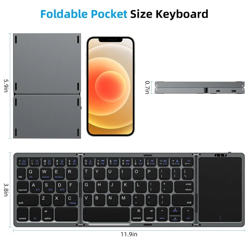 Avtoit | Foldable Bluetooth Keyboard with Touchpad