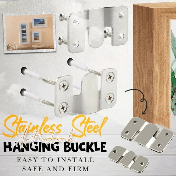 Avtoit | Interlock Hanging Clip — Stainless Steel Wall Art Hooks with Secure Hold (5 Pieces)