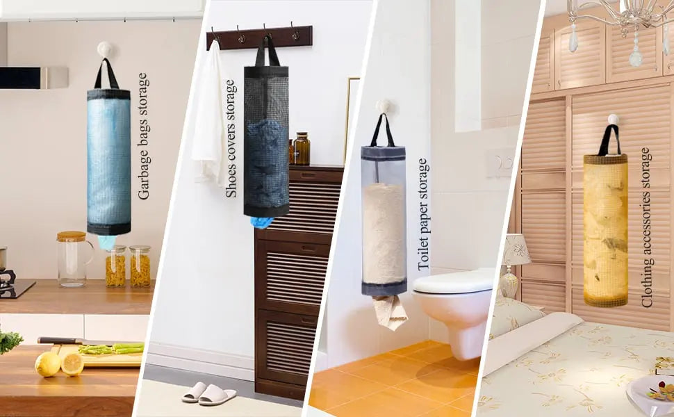 Avtoit | Hanging Pocket Organizer – Breathable Mesh for Storing Kitchen Bags and Fruits/Veggies