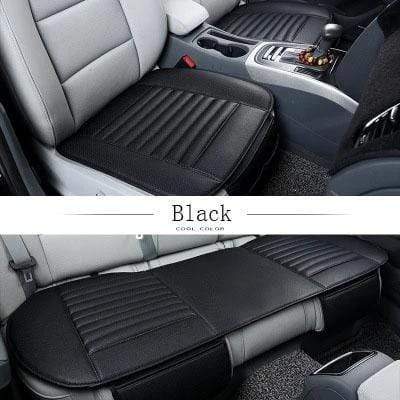 Car Seat Cushion with Leather Cover and Bamboo Charcoal, Front or Rear Seat