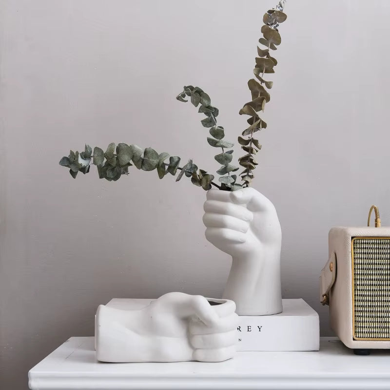 Avtoit | Artistic Hand Gesture Ceramic Tabletop Flower Vase