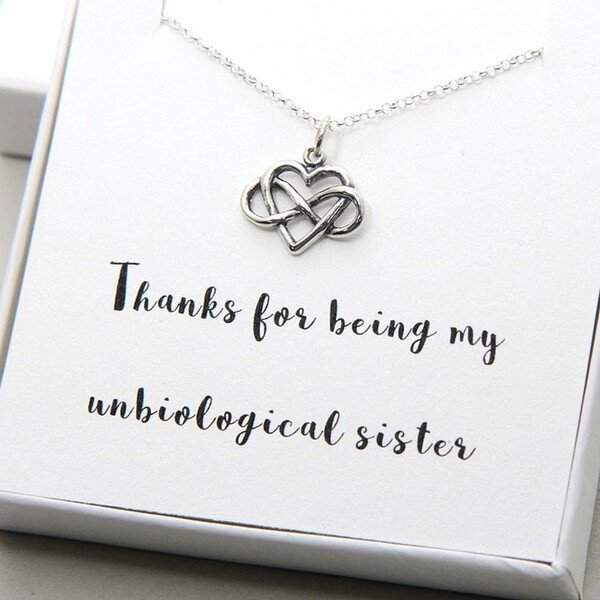 Avtoit | Love Bow Non-biological Sister Necklace Best Friend Necklace
