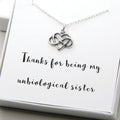 Avtoit | Love Bow Non-biological Sister Necklace Best Friend Necklace