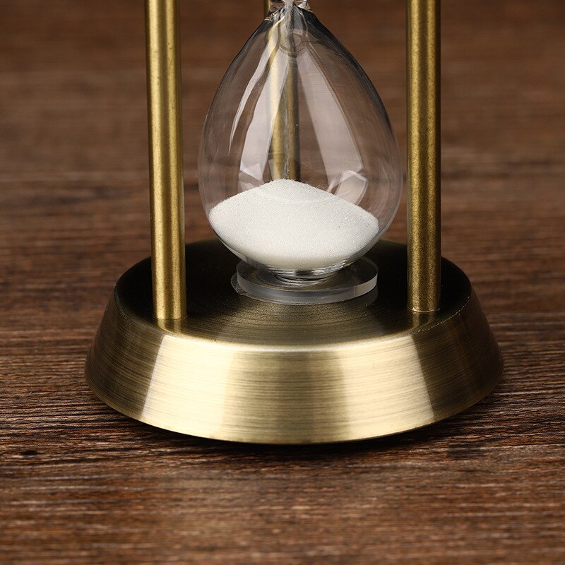 Avtoit | 3/5/10 Minutes Retro Metal Craft Hourglass Pendulum Home Office Desktop Arrangement Ornament Sand Timer Sand Glass Decoration