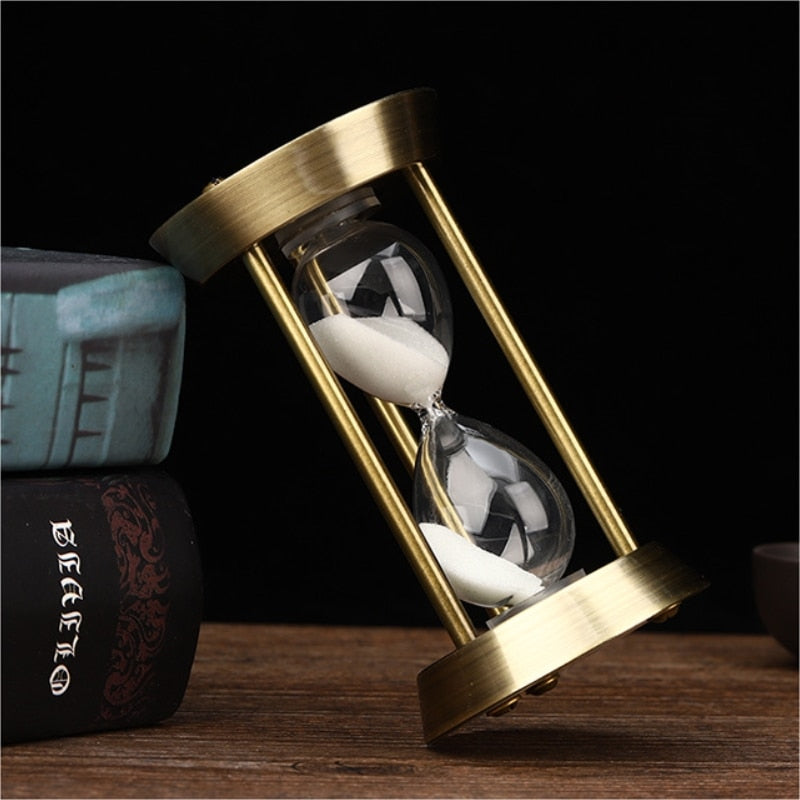Avtoit | 3/5/10 Minutes Retro Metal Craft Hourglass Pendulum Home Office Desktop Arrangement Ornament Sand Timer Sand Glass Decoration