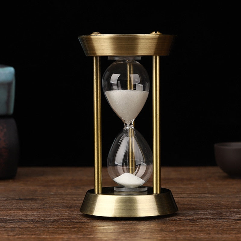 Avtoit | 3/5/10 Minutes Retro Metal Craft Hourglass Pendulum Home Office Desktop Arrangement Ornament Sand Timer Sand Glass Decoration