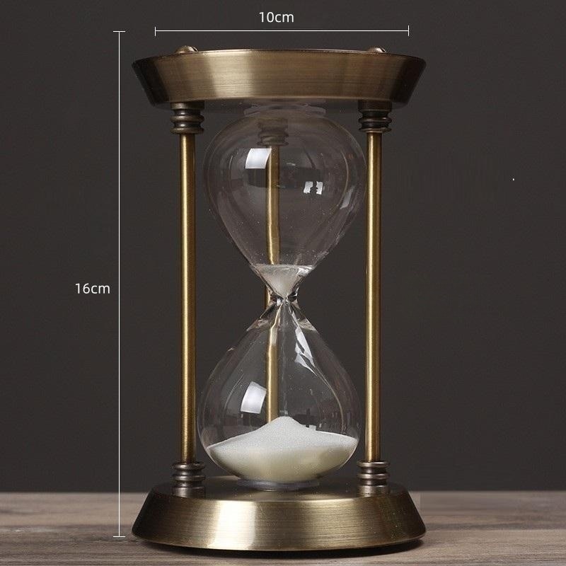 Avtoit | 3/5/10 Minutes Retro Metal Craft Hourglass Pendulum Home Office Desktop Arrangement Ornament Sand Timer Sand Glass Decoration