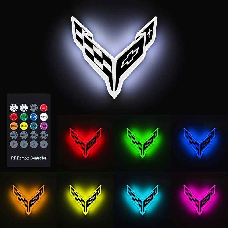 Corvette C8 Illuminated Car Emblem