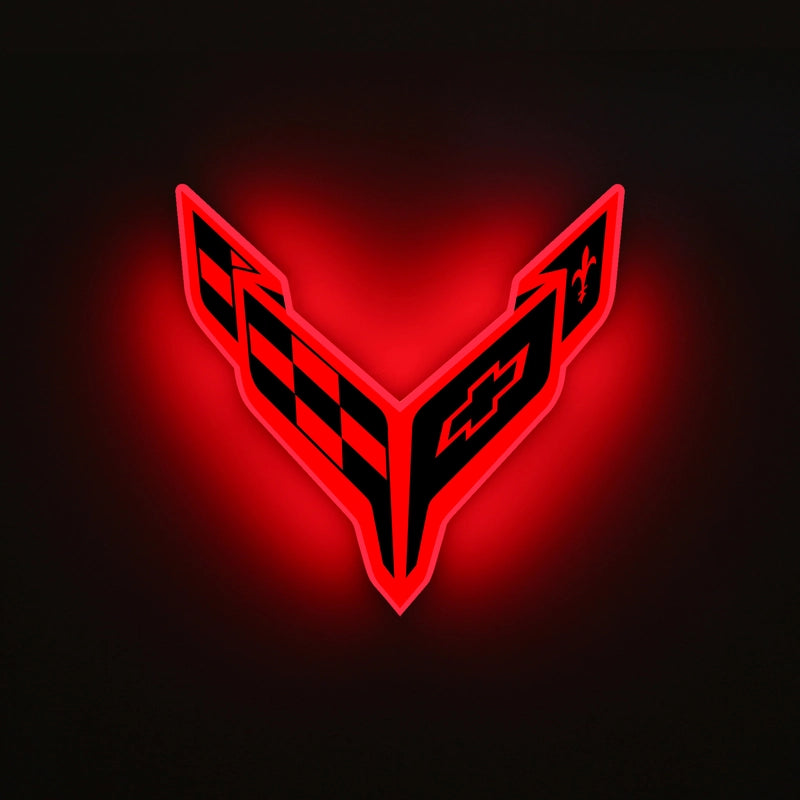 Corvette C8 Illuminated Car Emblem