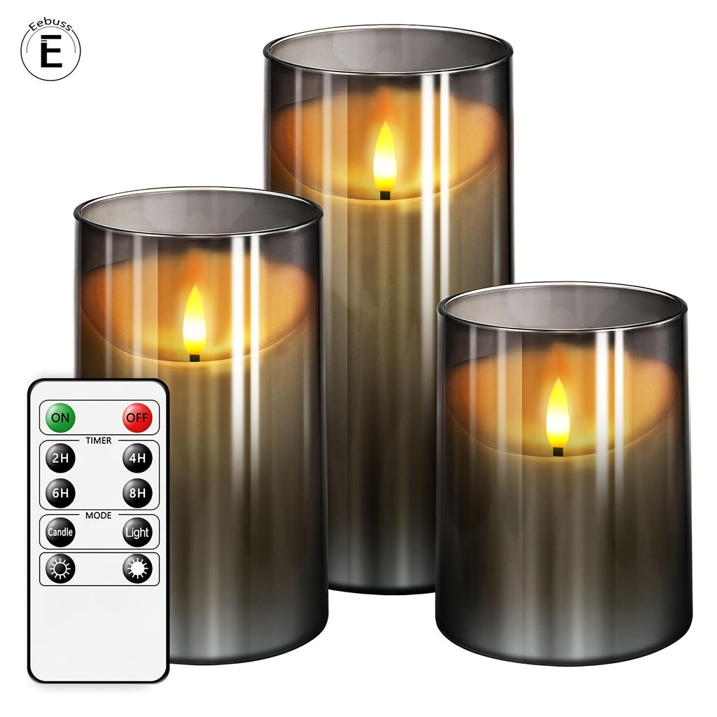 Avtoit | CandleAura - LED Grey Candles with Realistic Flame