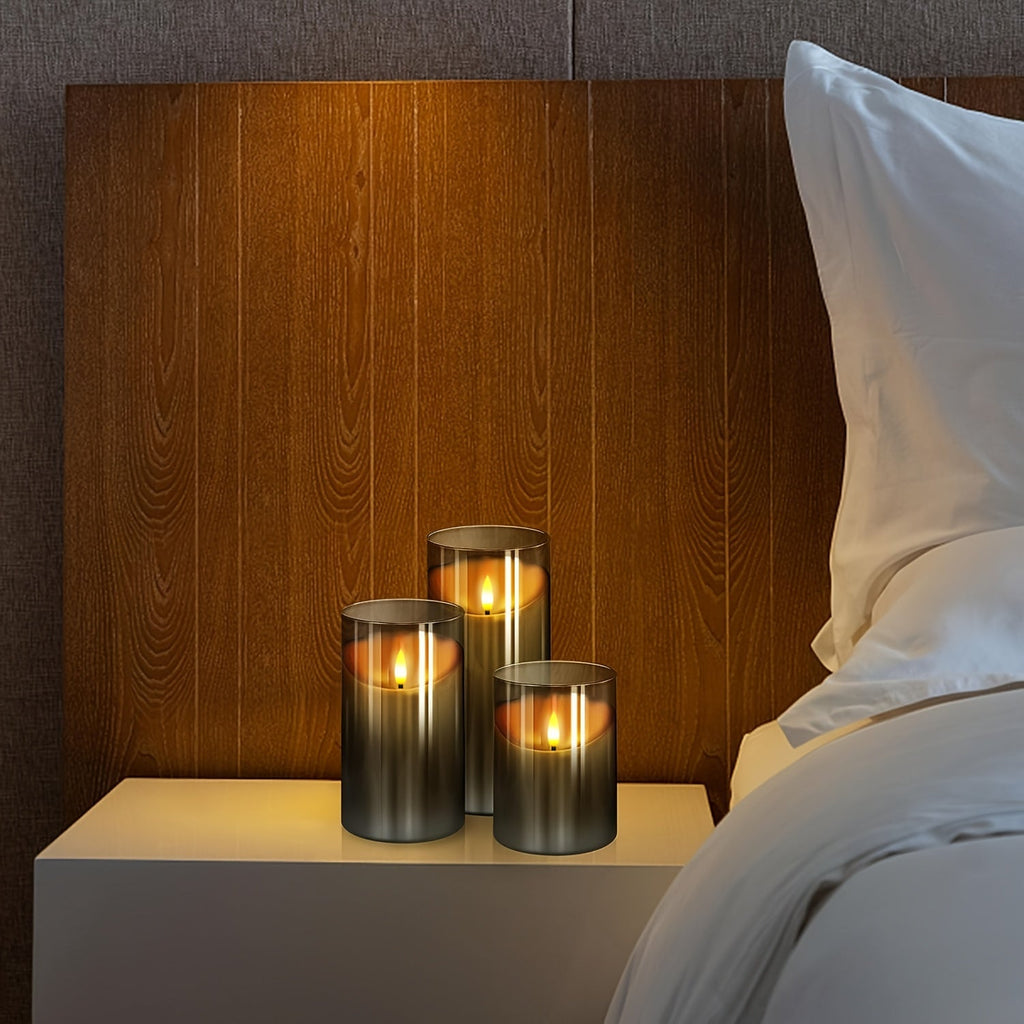 Avtoit | CandleAura - LED Grey Candles with Realistic Flame