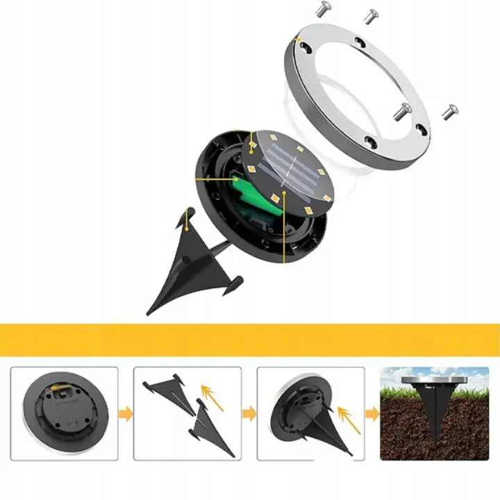 Avtoit | 3 Piece Solar Ground Lights – Elegant Outdoor Lighting without Cables