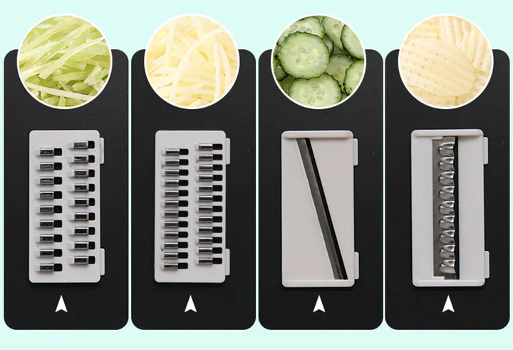 Avtoit | Multifunctional Vegetable Slicer With Catchment Container – Practical Kitchen Helper For Easy Cutting, Grating & Slicing