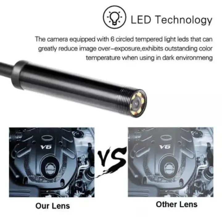 Avtoit | 3-in-1 USB Endoscope Camera – Waterproof, Flexible with 6 LED Lights