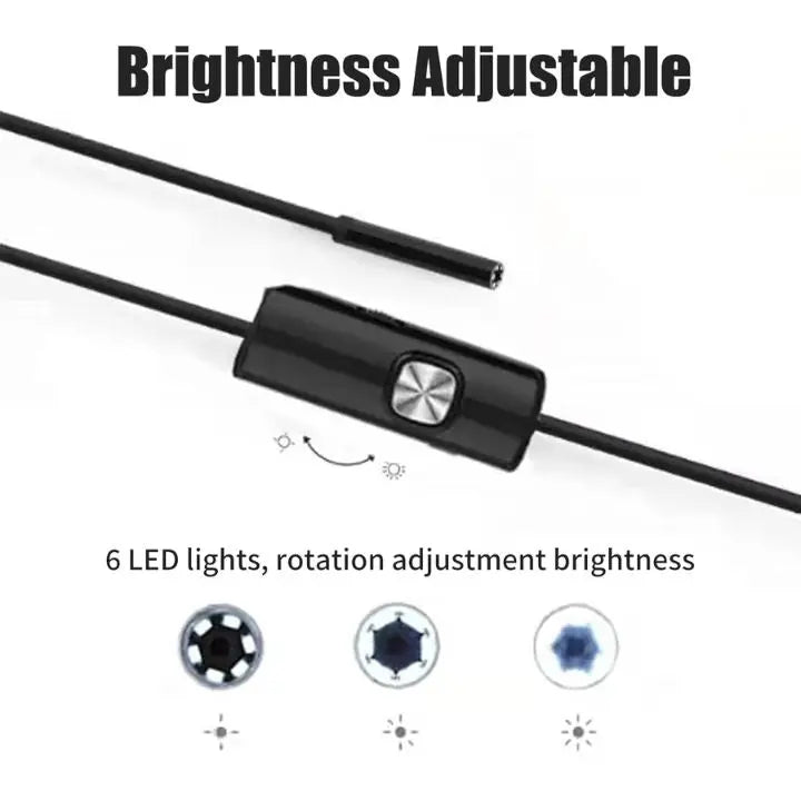 Avtoit | 3-in-1 USB Endoscope Camera – Waterproof, Flexible with 6 LED Lights
