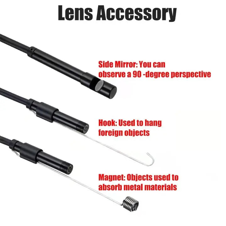Avtoit | 3-in-1 USB Endoscope Camera – Waterproof, Flexible with 6 LED Lights