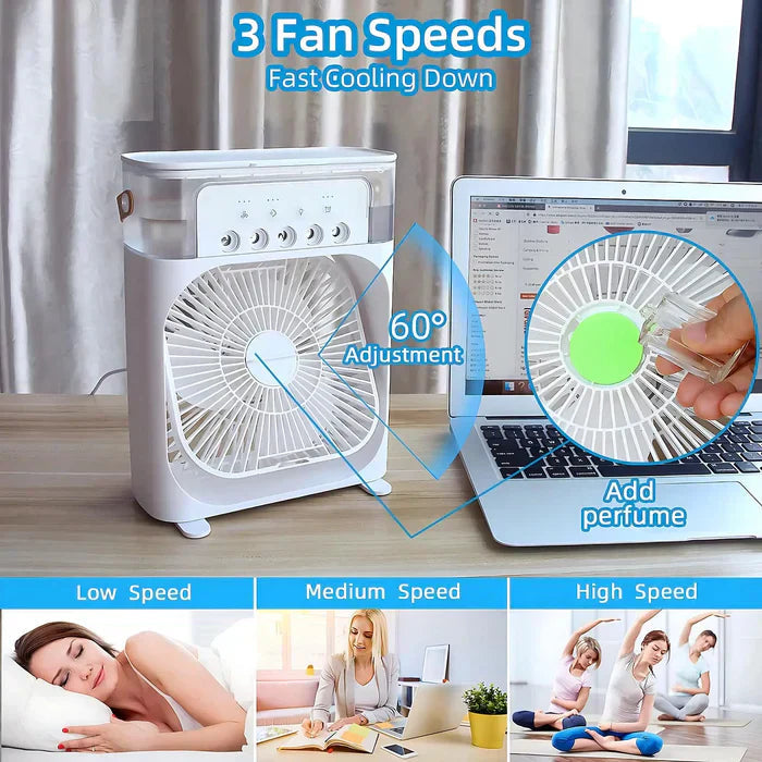 Avtoit | 3-in-1 Fan with 7-Colour LED Light - BreezeMaster Pro
