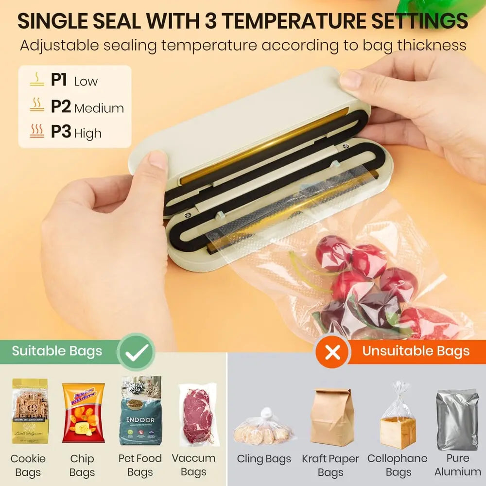 Avtoit | 3-in-1 cordless mini vacuum sealer – keep food fresh & more
