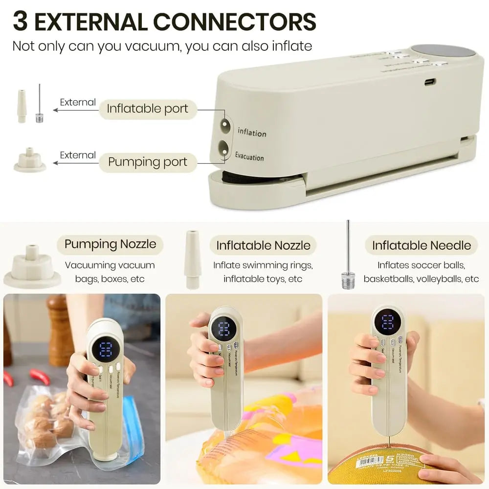 Avtoit | 3-in-1 cordless mini vacuum sealer – keep food fresh & more