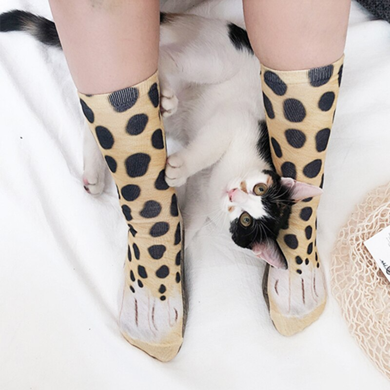 Avtoit | Cat Paw 3D Printed Unisex Socks