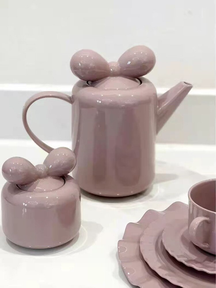 Avtoit | Bow Knot Design Porcelain Tea Pot