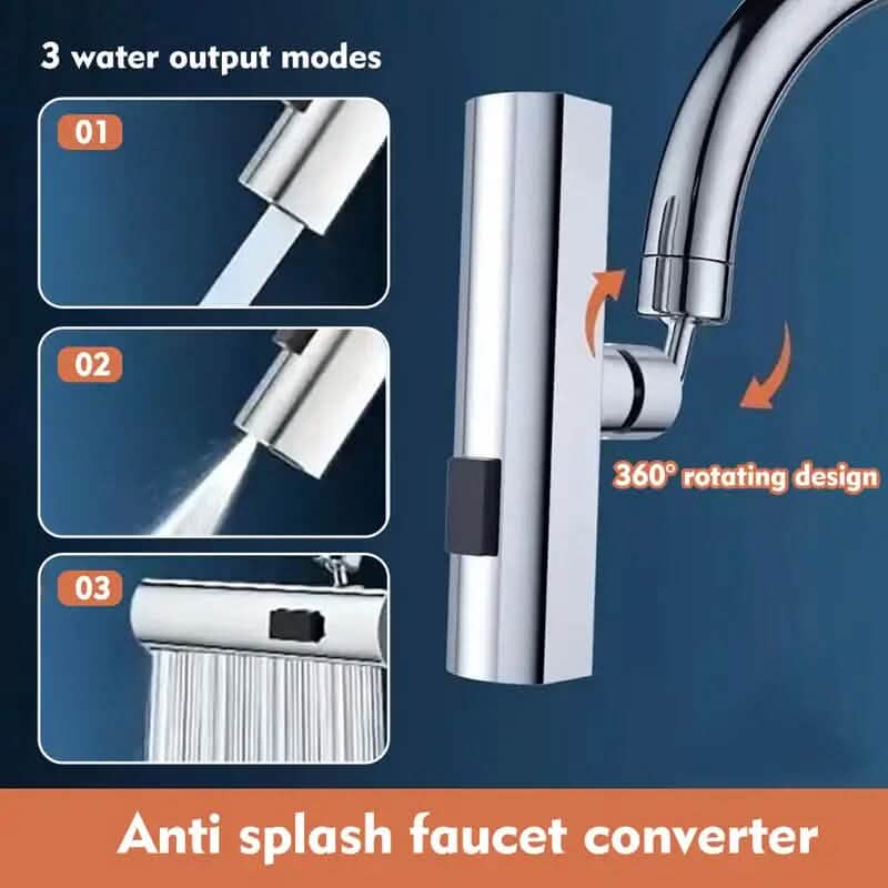 Avtoit | 3-Mode Leak-Proof Sink Faucet Adapter - Durable Copper Construction for Kitchen and Bathroom