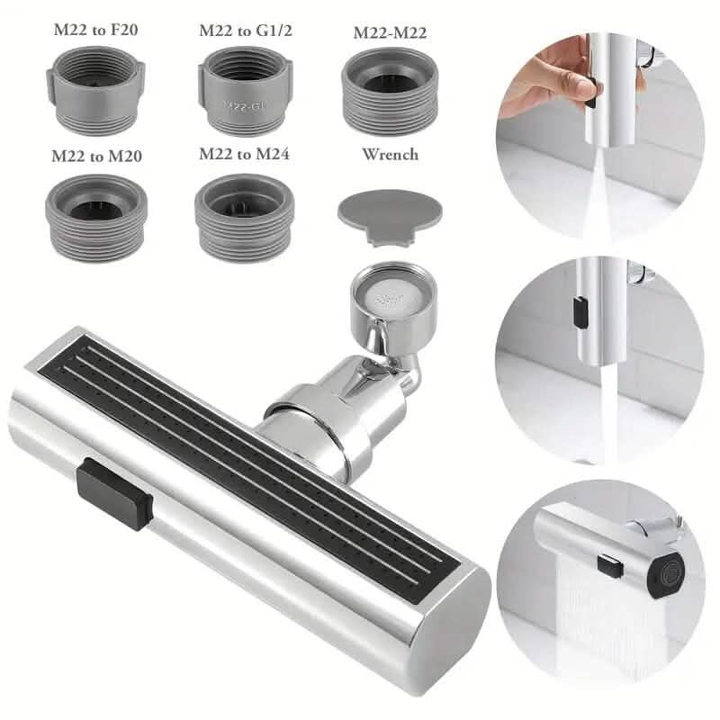Avtoit | 3-Mode Leak-Proof Sink Faucet Adapter - Durable Copper Construction for Kitchen and Bathroom