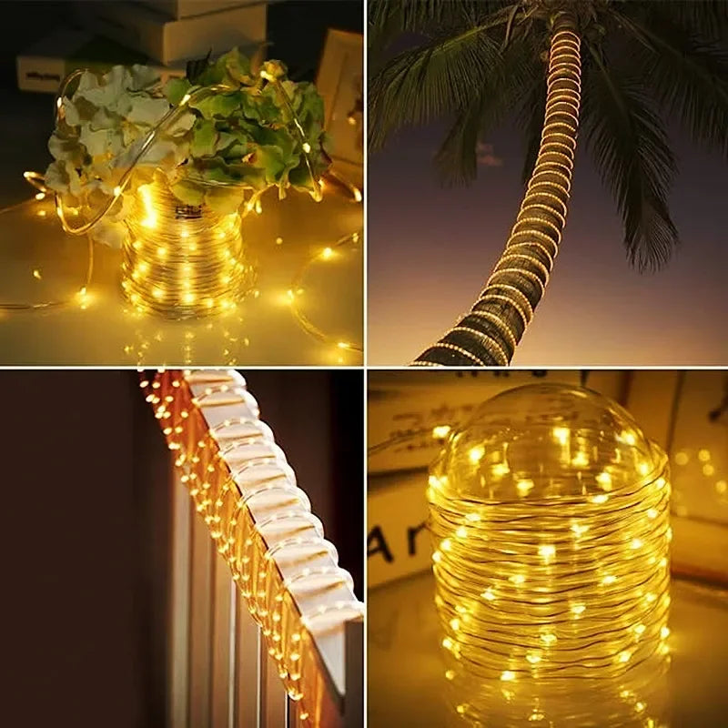 Avtoit | LED Solar String Lights - Outdoor Waterproof Lights for Christmas, Garden, Lawn, Trees, Fence, and Pathway Decor