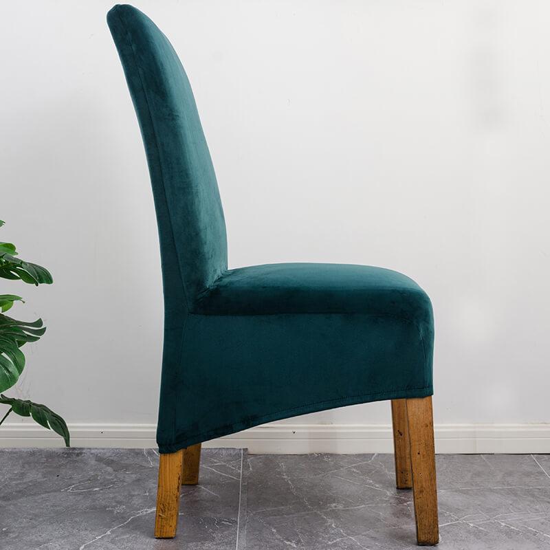 Avtoit | Stretch Velvet XL Size Dining Chair Covers x4 | Soft. Stretchable & Non-Slip for Home Dining Room Decoration