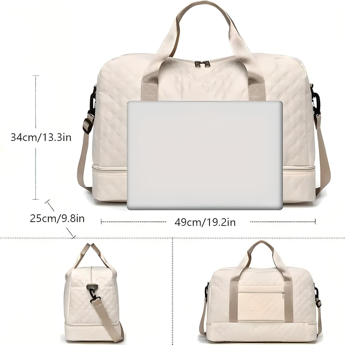 Avtoit | Spacious Weekender Duffle Bag | Water-Resistant, Multi-Compartment & Ideal for Short Trips and Gym Sessions