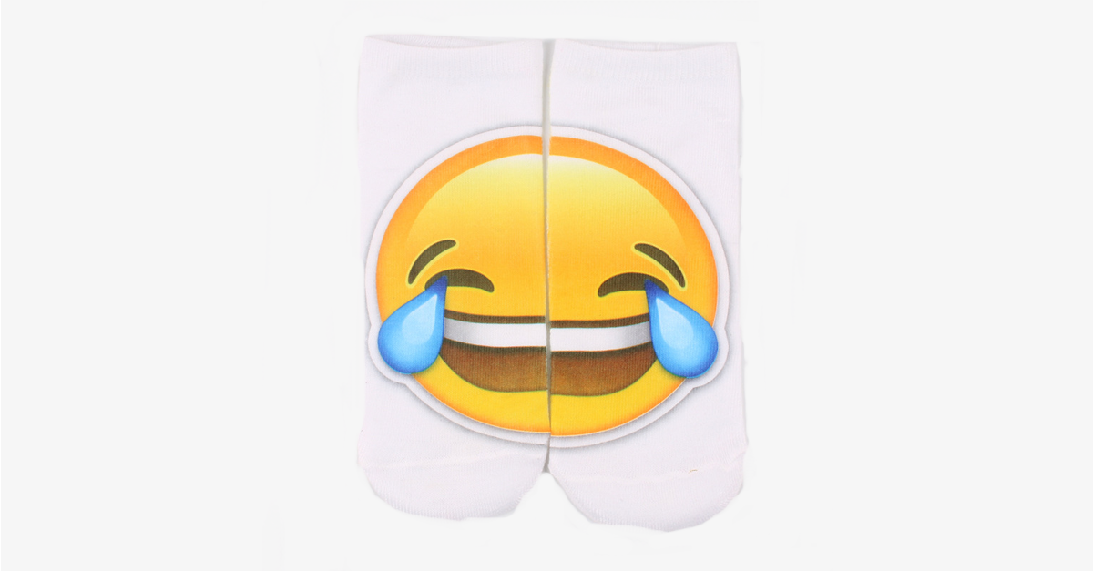 Avtoit | 3D smiling emoji fashion one-sided print cotton socks