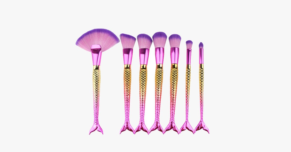 Avtoit | Large Fan Mermaid Tail Brush Set