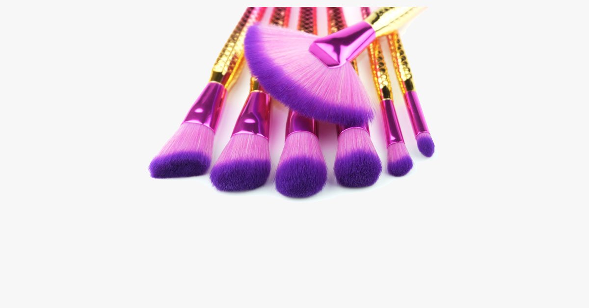 Avtoit | Large Fan Mermaid Tail Brush Set