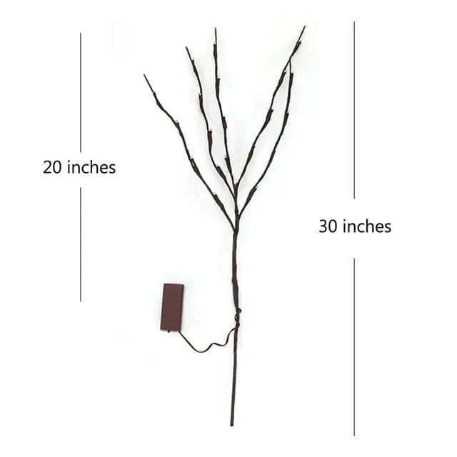 Avtoit | Battery-operated adjustable LED branch decoration string lights