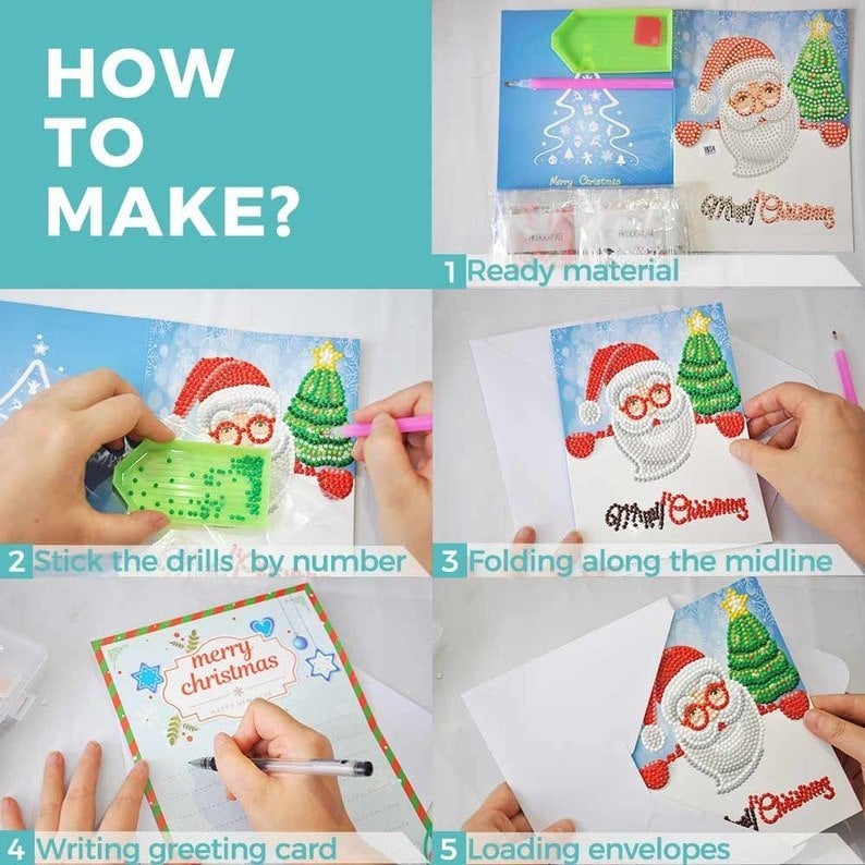Avtoit | 5D Diamond Painting Christmas Cards New Arrival (8 Pack)