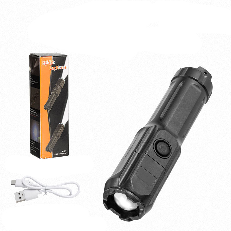 Avtoit | High-Power LED Flashlight with Zoom Rechargeable USB Camping Lamp