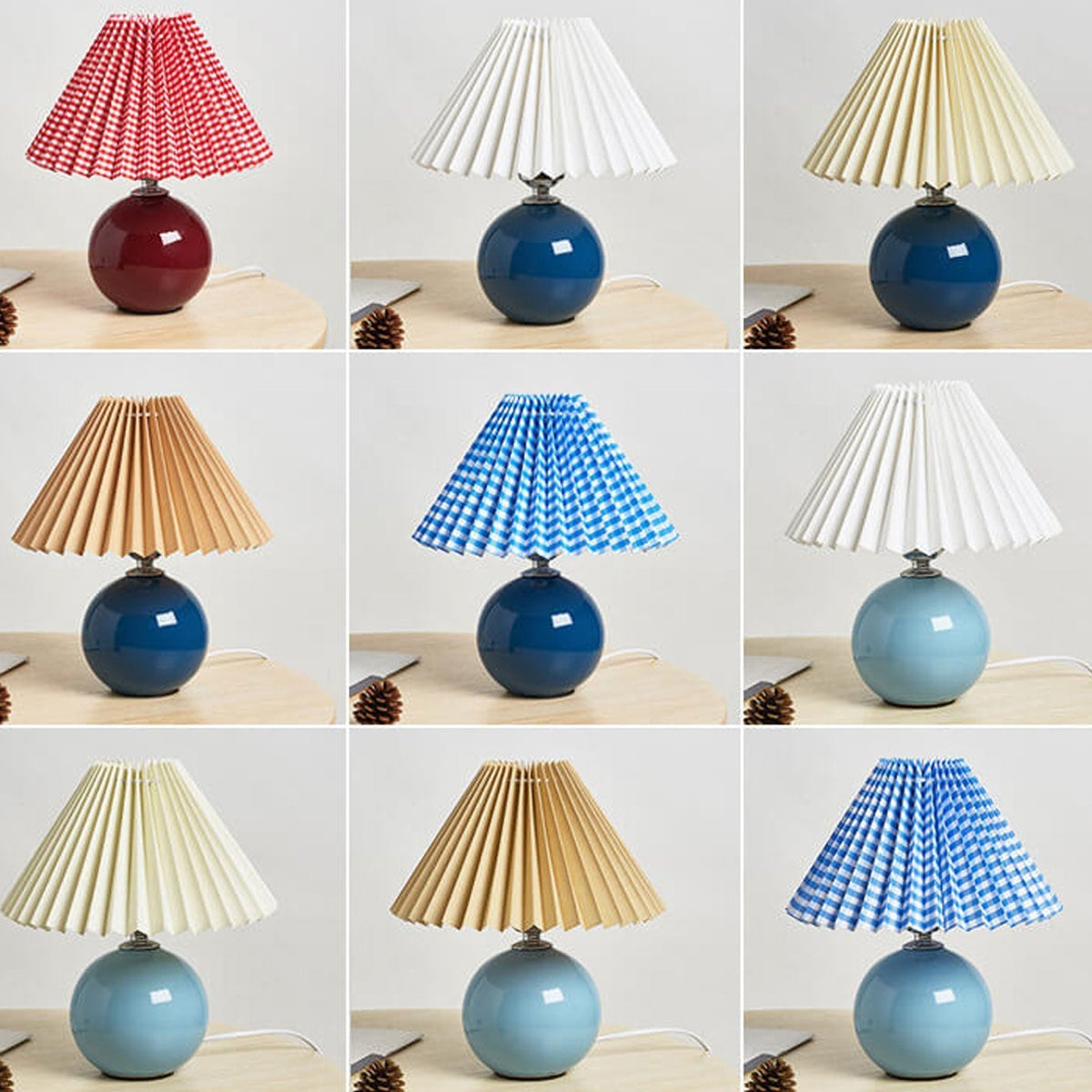 Avtoit | Nordic minimalist 1-light table lamp made of ceramic with pleats
